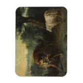 264.オオカミと仔ヒツジ マグネット (縦)