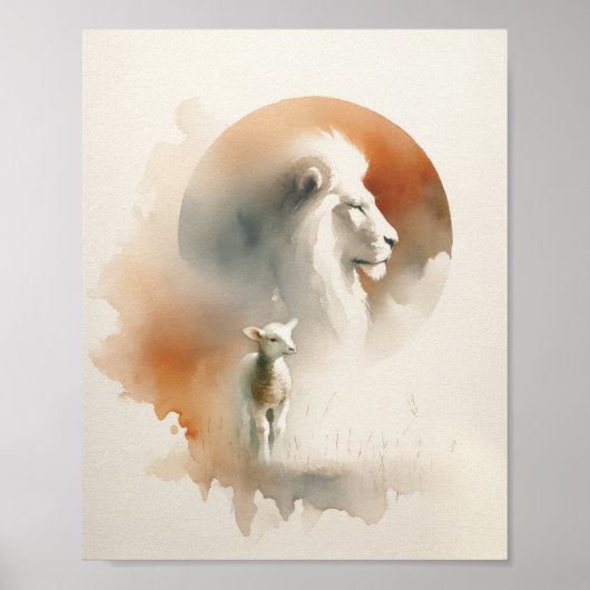 264.ライオンと仔ヒツジ ポスター (正面)