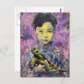 264.子どもと亀 ポストカード (正面/裏面)