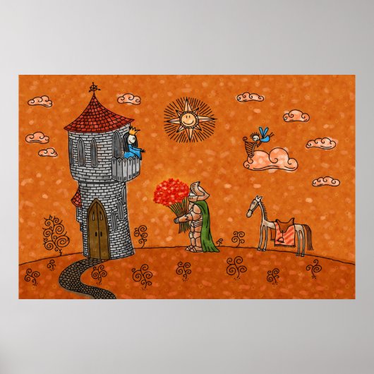 264.騎士と婦人 ポスター (正面)