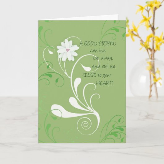 2656親友ハートに近い カード (黄色い花)