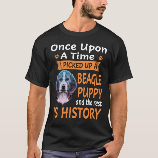 265 One On A Time - Beagle Puppy Tシャツ (正面)