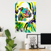 266 -ピットブルラブポスター ポスター (ホームオフィス)