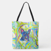 267 – ブルドッグフランスのラブトートバッグ トートバッグ (裏面)