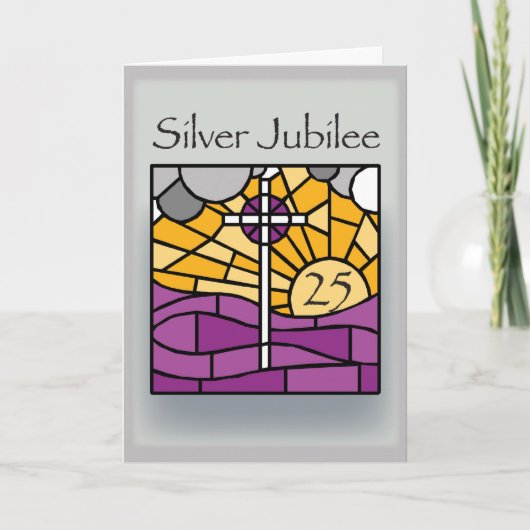 2681のお祝いの第25記念日、Relgious カード (正面)