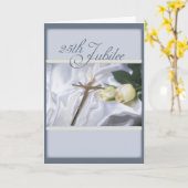 2684 25thジュビリークロス&バラ カード (黄色い花)