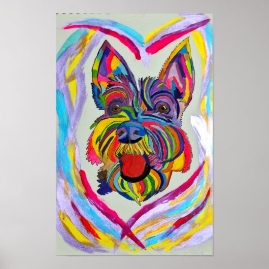 269 - Schnauzer Love Poster ポスター (正面)