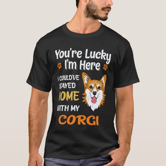 26 あなたはラッキーコーギー Tシャツ (正面)