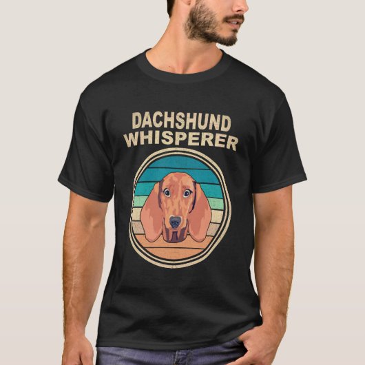 26 ダックスフント ささやき ヴィンテージ Tシャツ (正面)