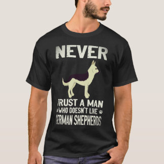 26 ドイツ牧羊犬好きじゃない男は信用するな Tシャツ