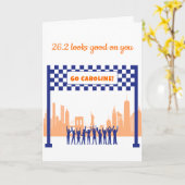 26.パーソナライズされた2ニューヨークシティマラソンおめでとう カード (黄色い花)