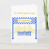 26.パーソナライズされた2ボストンマラソン走おめでとう カード (正面)