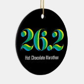 26.パーソナライズされた2マラソ走ンのフォトブラック セラミックオーナメント (右)