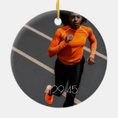 26.パーソナライズされた2マラソ走ンの写真 セラミックオーナメント (裏面)