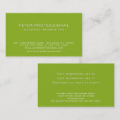 26 モダンプロフェッショナル名刺ライムグリーン 名刺 (正面/裏面)