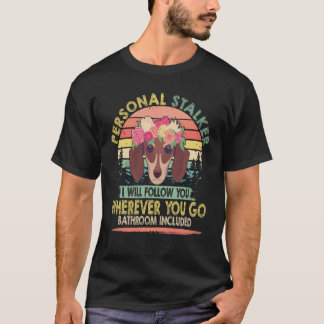 26 個人スターカー あなたをフォローします ヴィンテージ -ダックスフンド Tシャツ