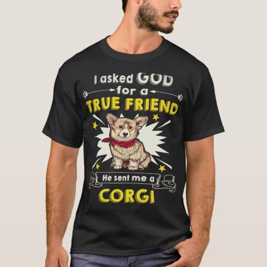 26 彼が私にコーギー犬を送ってくれた Tシャツ (正面)