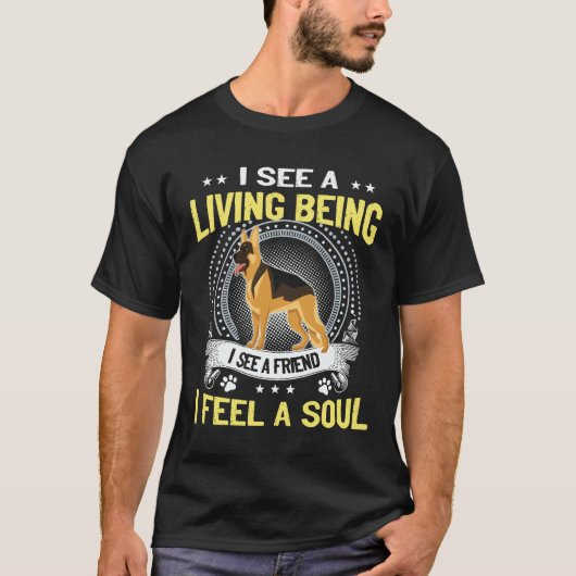 26 私は生きている存在を見る 私は友達を見る 私はそのを感じる Tシャツ (正面)
