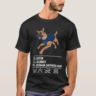 26 綿のよだれ ジャーマンシェパード ヘアー ジャーマンシェパード Tシャツ