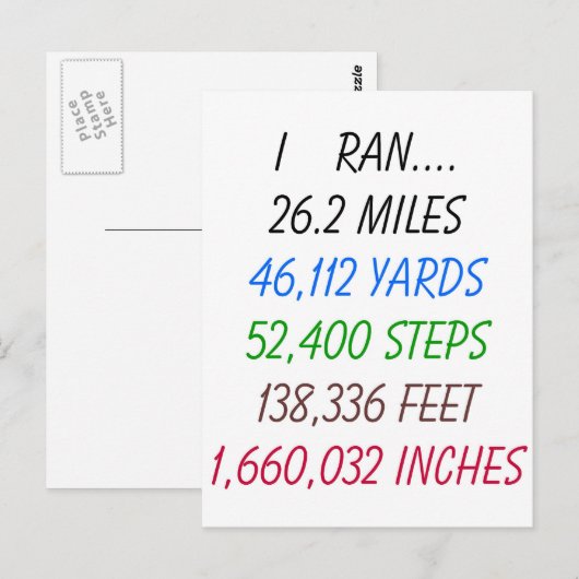 26.走2マイル ポストカード (正面/裏面)