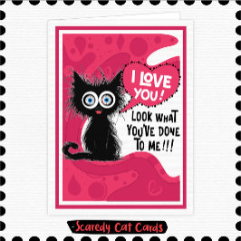 26-070 Scaredy Cat "I Love You" カード