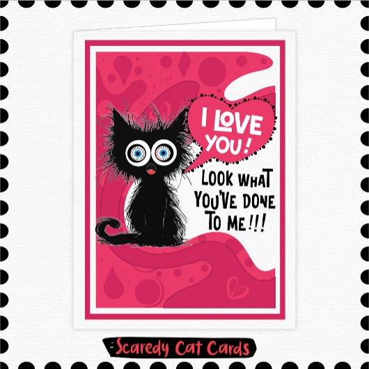 26-070 Scaredy Cat "I Love You" カード