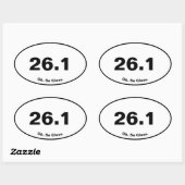 26.1おもしろいなマラソンのステッカー 楕円形シール (シート)