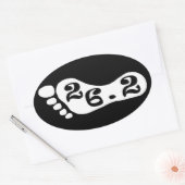 26.2というマラソンを象徴する数字 楕円形シール (封筒)