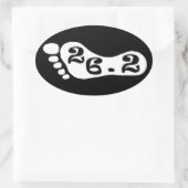 26.2というマラソンを象徴する数字 楕円形シール (バッグ)