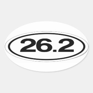 26.2ステッカー(完全なマラソンのステッカー) 楕円形シール