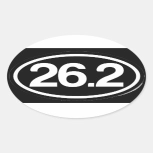 26.2ステッカー(完全なマラソンのステッカー) 楕円形シール