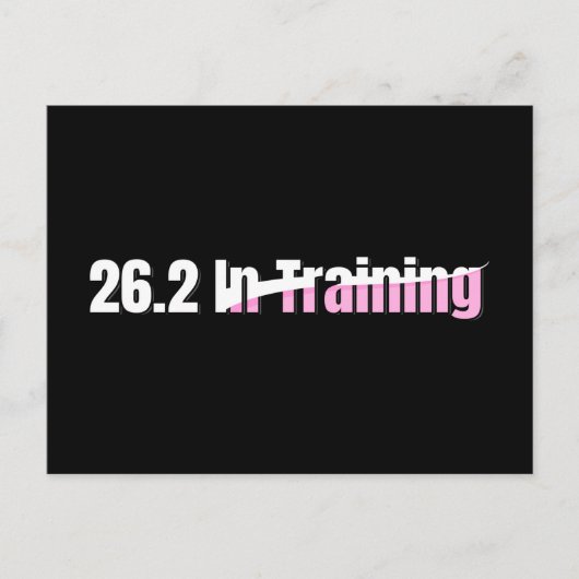 26.2トレーニング – 女子マラソンランニング ポストカード (正面)
