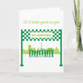 26.2パーソナライズされたパリスカイラインマラソンおめでとう カード (正面)