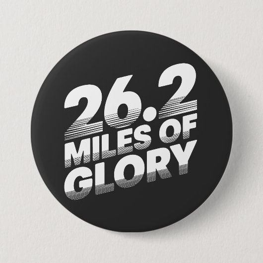26.2マイルマラソン走マラソン 缶バッジ (正面)
