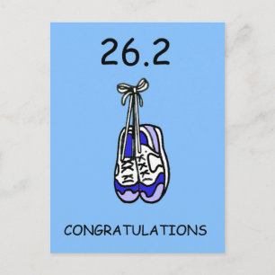26.2マラソンおめでとう ポストカード