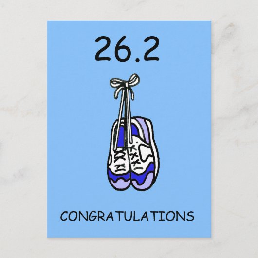 26.2マラソンおめでとう ポストカード (正面)
