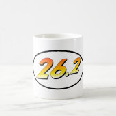 26.2マラソンの"相場師"の楕円形 コーヒーマグカップ (中央)