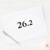 26.2マラソンバンパーステッカー 楕円形シール (封筒)