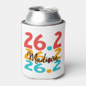 26.2マラソンラパーソナライズされたンナーをテーマにしたカラフル 缶クーラー (缶正面)