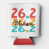 26.2マラソンラパーソナライズされたンナーをテーマにしたカラフル 缶クーラー (正面)