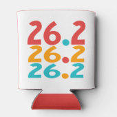 26.2マラソンラパーソナライズされたンナーをテーマにしたカラフル 缶クーラー (裏面)