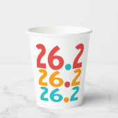 26.2マラソンランナーをテーマにしたカラフル 紙コップ (裏面)