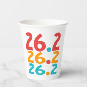 26.2マラソンランナーをテーマにしたカラフル 紙コップ (正面)