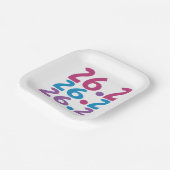 26.2マラソンランナー - マラソンランナー テーマ ペーパープレート (傾斜あり)