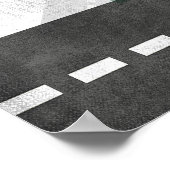 26.2マラソンランニング大会のポスターブルーランナーウォールアート ポスター (角)