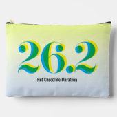 26.2マラソンランニング文字青黄はっきりした アクセサリーポーチ (正面)