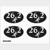 26.2マラソンランニング 楕円形シール (シート)