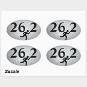 26.2マラソンランニング 楕円形シール (シート)