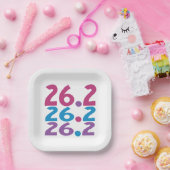 26.2マラソン選手 – マラソンランナーをテーマにした ペーパープレート (パーティー)