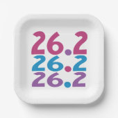 26.2マラソン選手 – マラソンランナーをテーマにした ペーパープレート (正面)